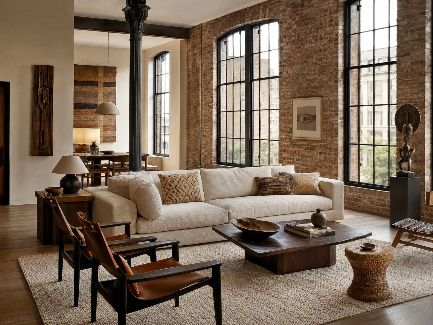 Contemporary Tribeca loft with globally informed furnishings